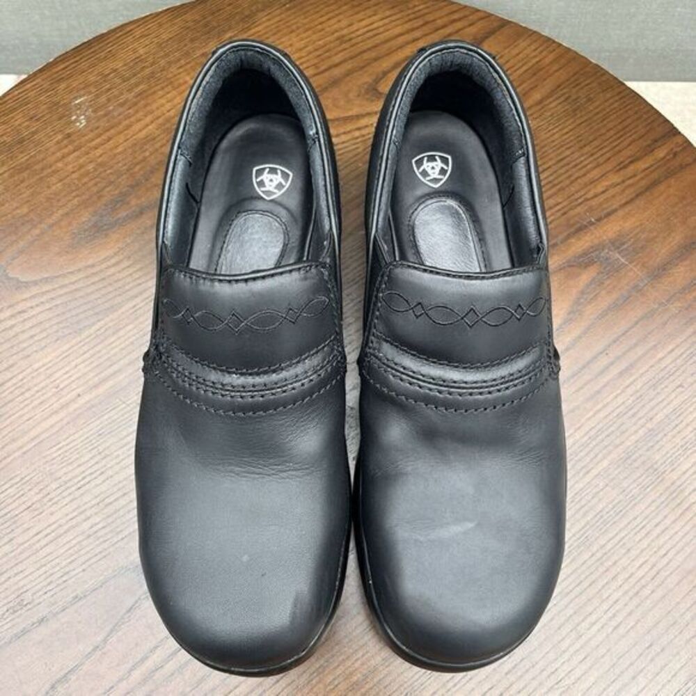 Ariat Clog Shoes Women's 10B Black Leather Expert Safety Composite Toe 10011976 - Picture 12 of 16